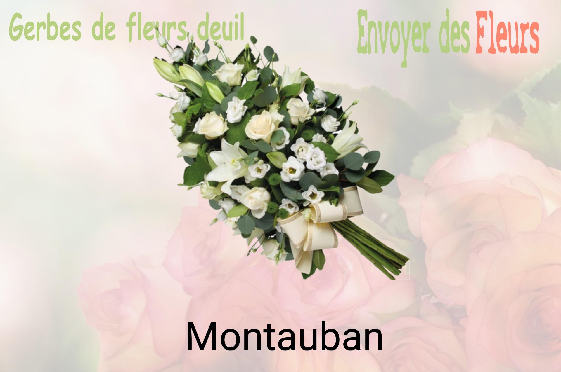 Gerbe de fleurs de deuil livrée à Montauban